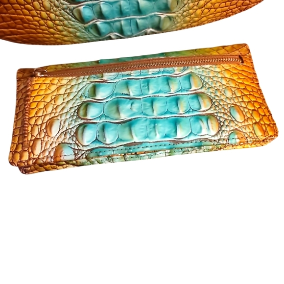 Brahmin Shayna Cactus Ombre Melbourne Crossbody bag and wallet - Picture 2 of 6